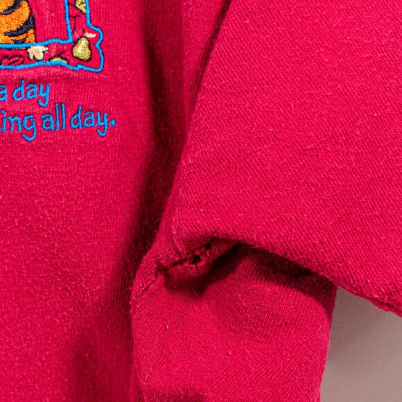 Disney Pooh Tigger T-Shirt An Apple A Day Large Y2K VTG Movie Cartoon - Picture 6 of 8